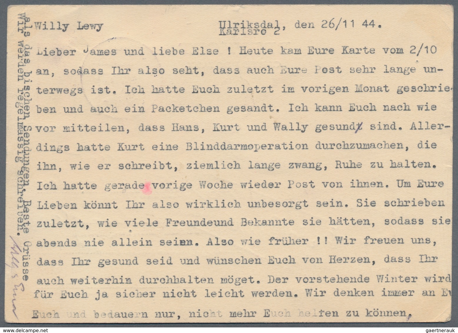 Ghetto-Post: Theresienstadt: 1944, Schweden 10 Öre Ganzsachenkarte Mit Zufrankatur 20 Öre. Als Luftp - Other & Unclassified