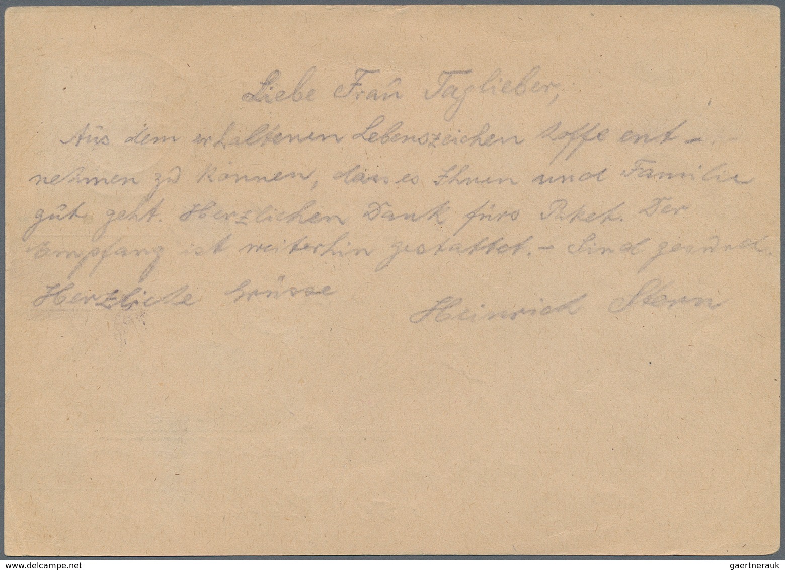 KZ-Post: KZ BERGEN BELSEN: 1944, äußerst Seltene Postkarte Mit Stempel Berlin Von Einem Jüdischen Ge - Lettres & Documents