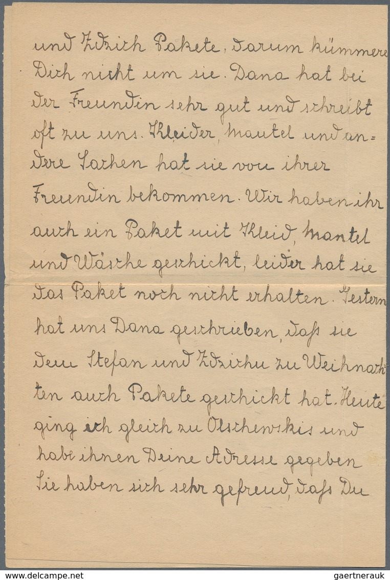 KZ-Post: KZ BUCHENWALD: 1944, Kompletter Eingangsbrief Einer Frau An Ihre Schwester Im KZ Weihnachte - Lettres & Documents