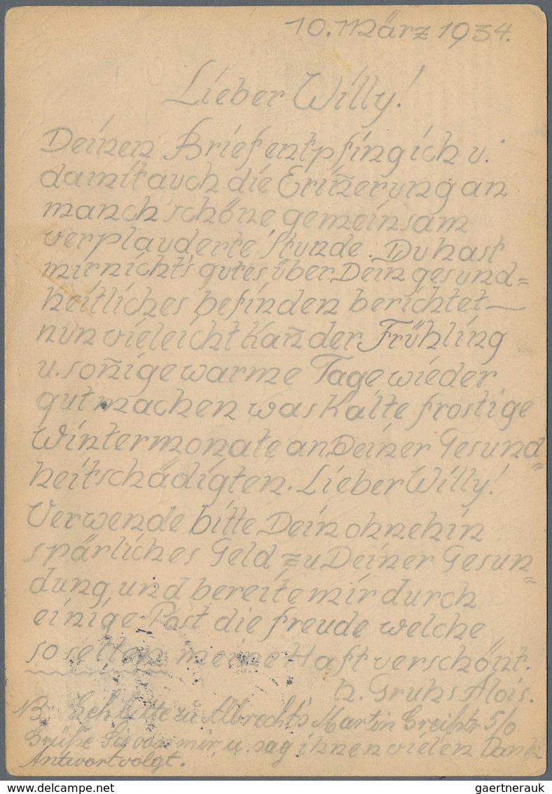 KZ-Post: KZ DACHAU: 1934, Frühe Postkarte Mit Kompanie Und Körper Einteilung, Das KZ Dachau Wurde Im - Covers & Documents