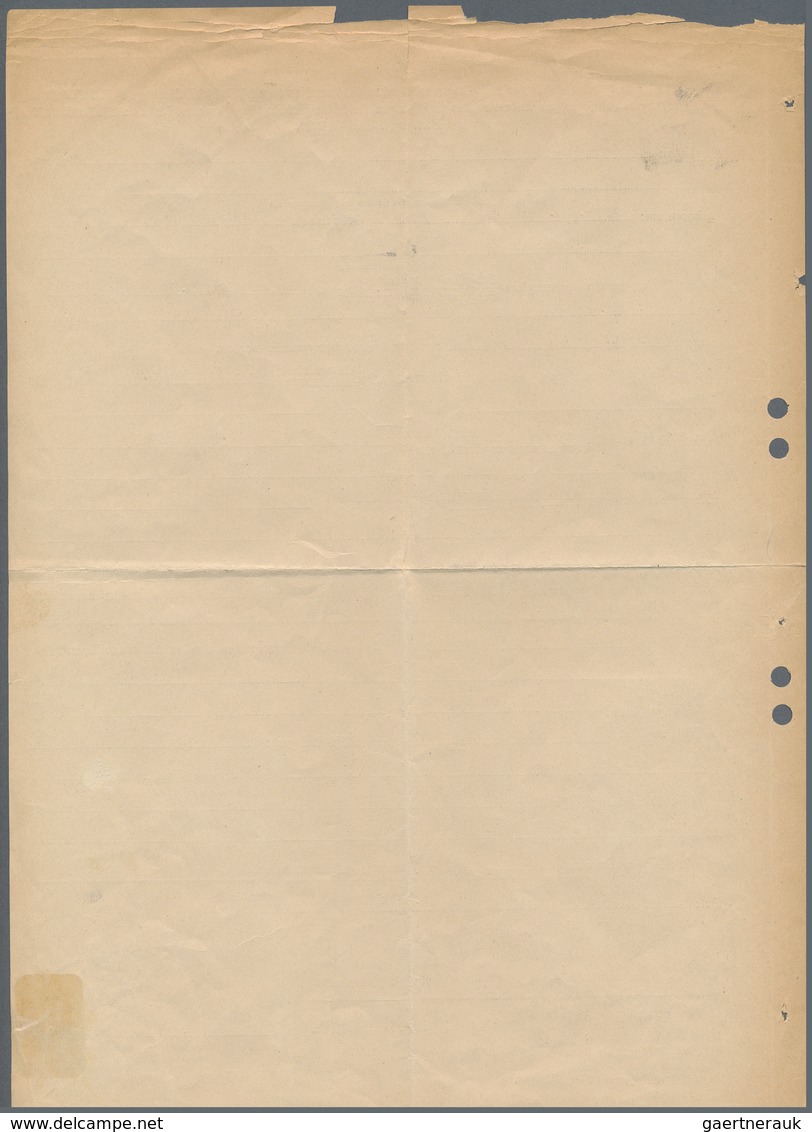 KZ-Post: KZ DACHAU: 1939, ärztlicher Bericht über Die Sterilisation Eines Gefangenen, Unterschrift V - Briefe U. Dokumente