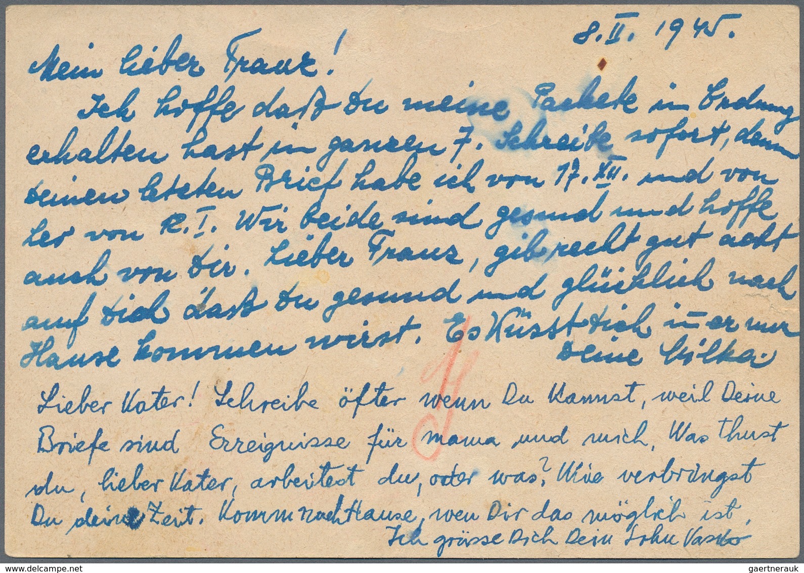 KZ-Post: KZ FLOSSENBERG: 1944, Nebenlager RABSTEIN, Vorgedrucktes Briefformular Mit Text Und Postkar - Covers & Documents