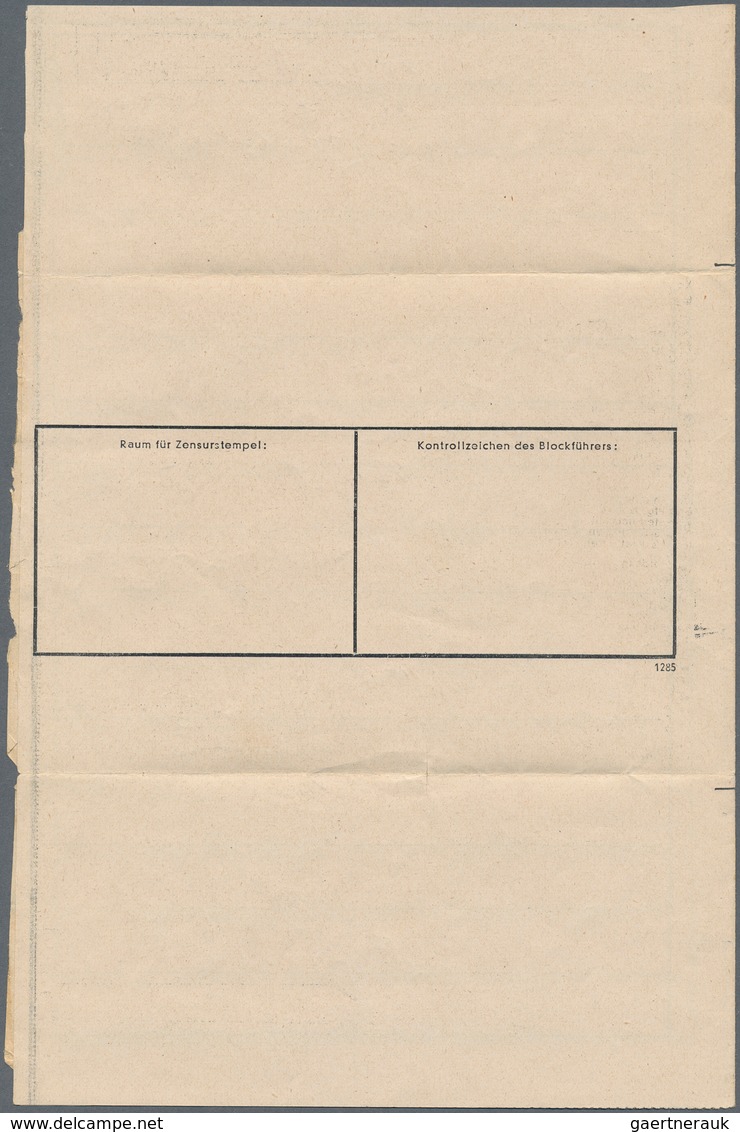 KZ-Post: KZ MAUTHAUSEN: 1942, Kompletter Faltbrief Aus Dem KZ Frankiert Mit 2 Sondermarken, Zensurst - Covers & Documents