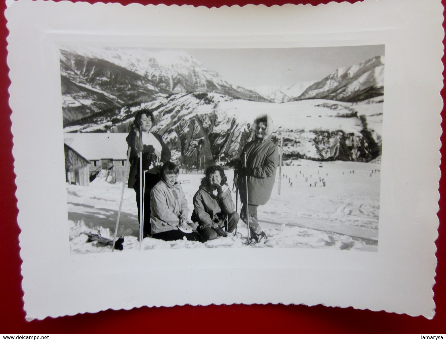1957 &61  LURE  AU SKI A LA NEIGE LOT De 2 PHOTO PHOTOGRAPHIES ORIGINALES -SCOUT Scoutisme- SCOUTING - Plaatsen