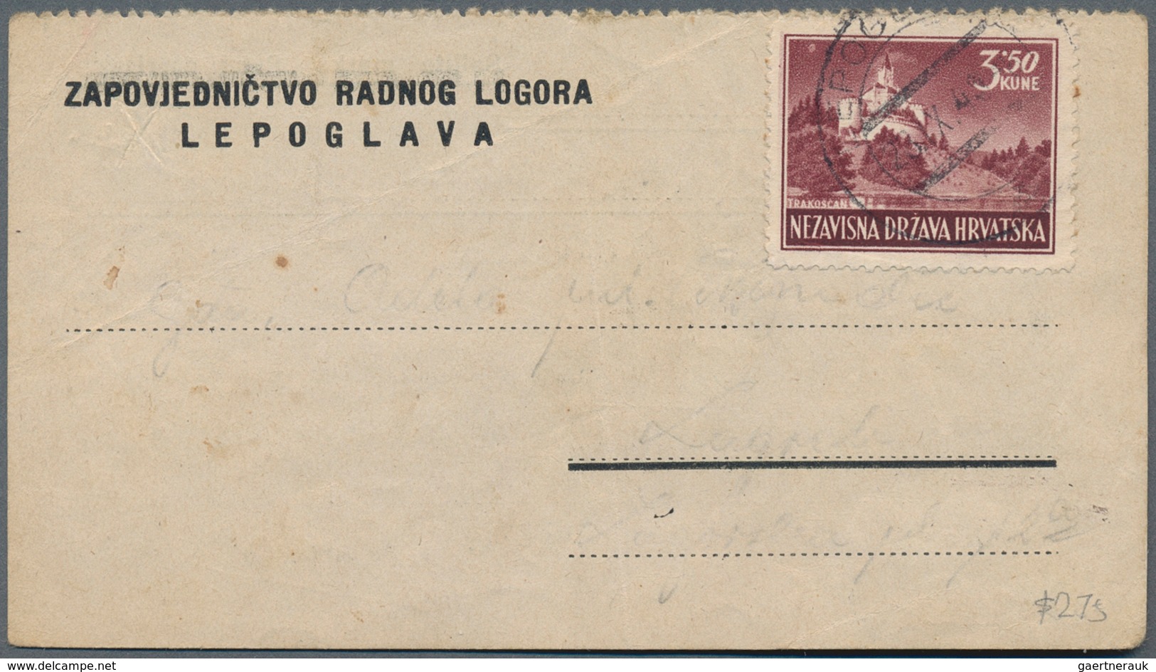 KZ-Post: 1942/1944, Fünf Vordruckkarten Von Häftlingen Aus Den Kroatischen Konzentrationslagern Star - Covers & Documents