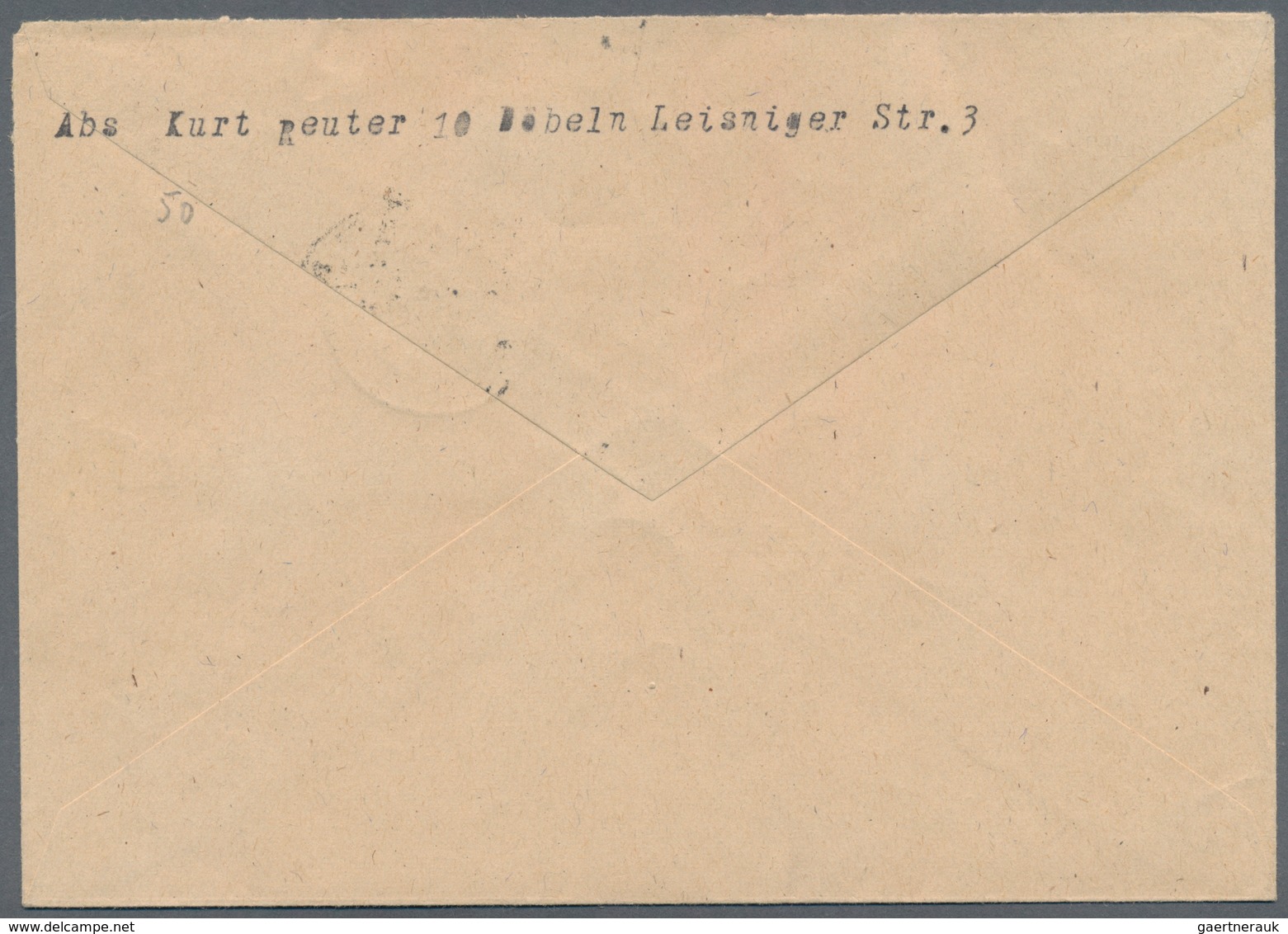 Deutsche Lokalausgaben Ab 1945: DÖBELN: 1945, 6 Pfg. Hitler Mit Deutlichem Doppelten Punktquadrat-Au - Autres & Non Classés