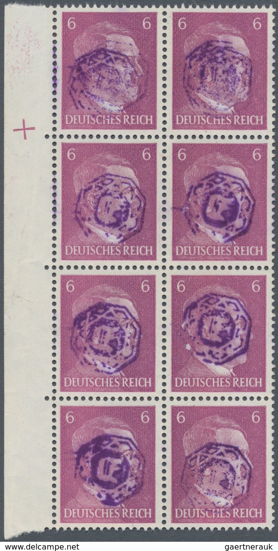 Deutsche Lokalausgaben Ab 1945: Löbau: 1945, 6 Pfg. Lebhaftviolett Mit Kopfstehendem, Blauviolettem - Other & Unclassified