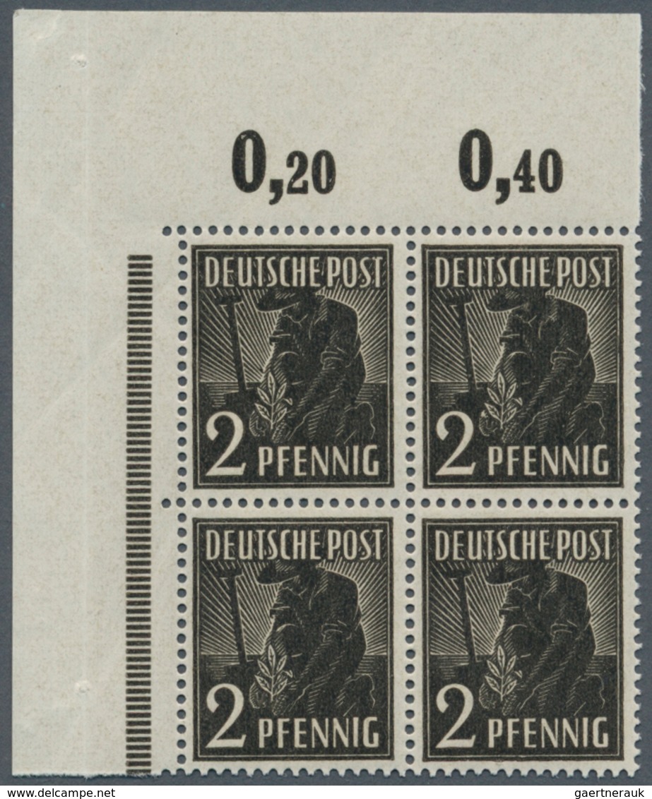 Alliierte Besetzung - Gemeinschaftsausgaben: 1947, Freimarken Arbeiter Serie 2 Pf Schwarzbraun, In D - Autres & Non Classés