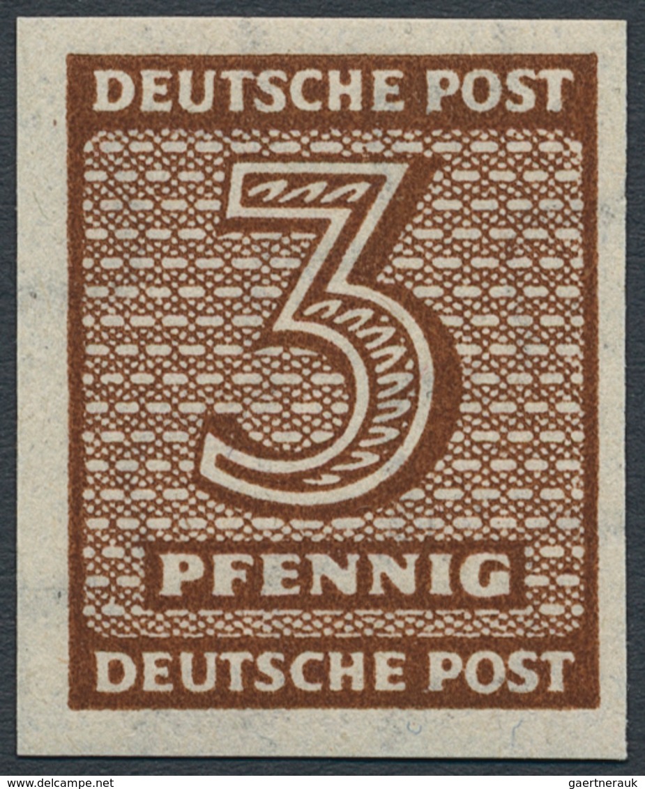 Sowjetische Zone - West-Sachsen: 1945, 3 Pfg Ziffer Lebhaftgelbbraun Mit Fallendem Wasserzeichen Ung - Sonstige & Ohne Zuordnung