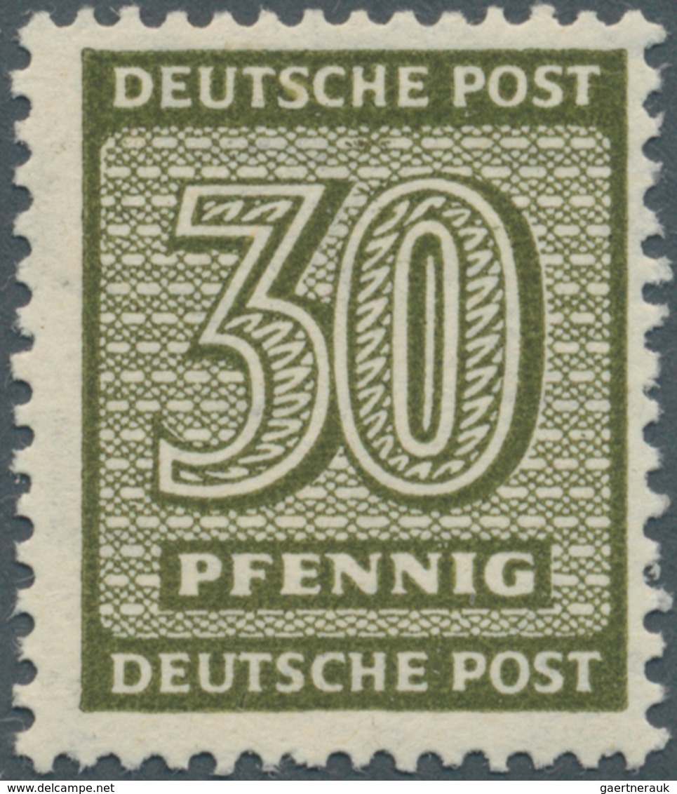 Sowjetische Zone - West-Sachsen: 1945,  Freimarken 30 Pf. Mit Wasserzeichen Y In Seltener B-Farbe Du - Sonstige & Ohne Zuordnung