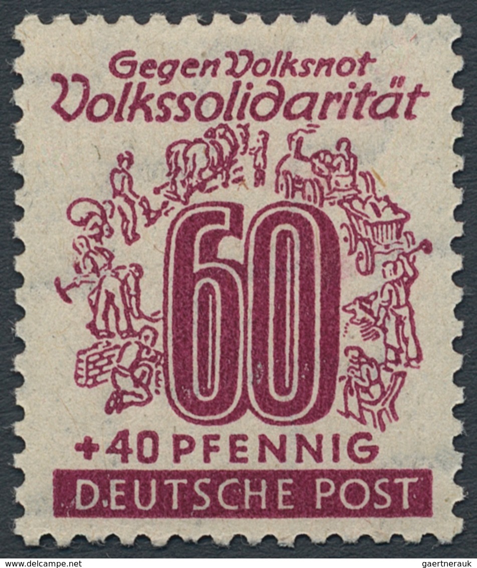 Sowjetische Zone - West-Sachsen: 1946, 60 Pfg Bräunlichlila "Stufen Fallend", Etwas Unregelmäßig Gez - Autres & Non Classés