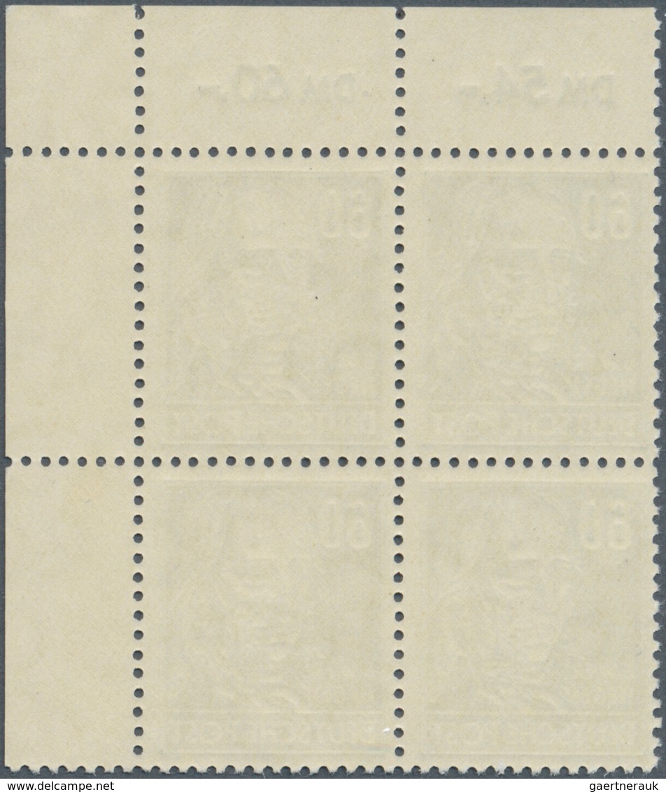 DDR: 1952, Persönlichkeiten 60 Pf. In Seltener B-Farbe Schwarzgrün Auf Gestrichenem Papier Mit WZ I, - Other & Unclassified