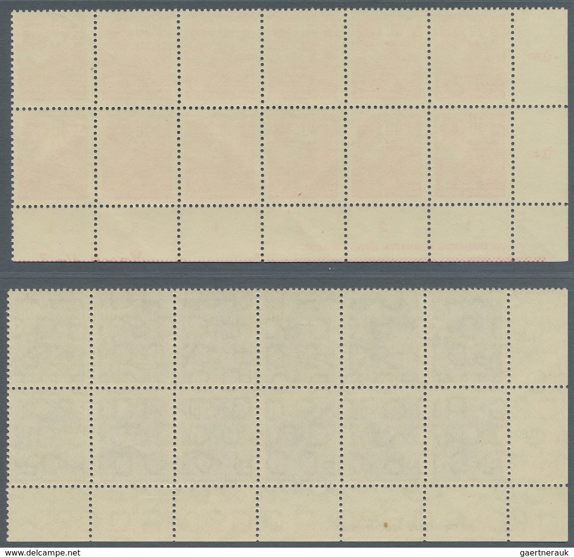 DDR: 1953, Freimarken Im Offsetdruck 1-84 Pf. Komplett Im Waagrechten 12er-Block Aus Der Linken Unte - Other & Unclassified