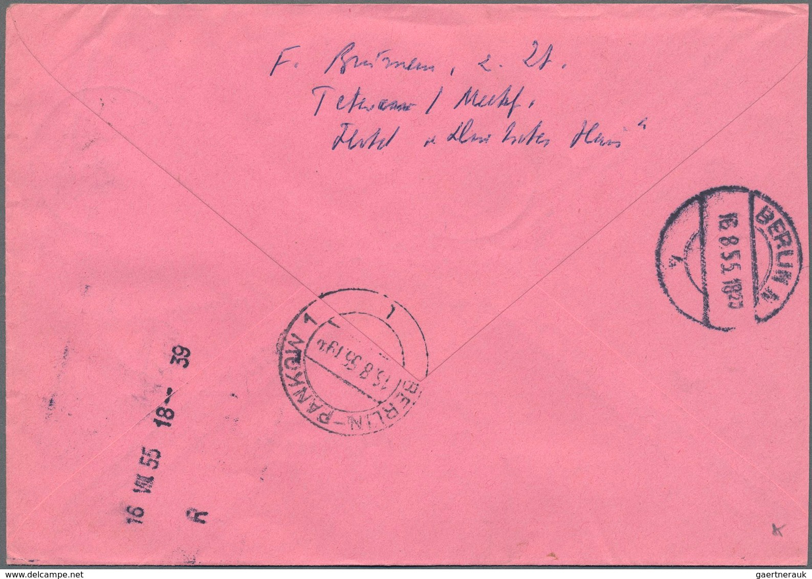 DDR: 1955, 2x SZ3 Fünfjahresplan Mit Andreaskreuz Auf Vorgedrucktem Rohrpostbrief Von Teterow (Meckl - Other & Unclassified