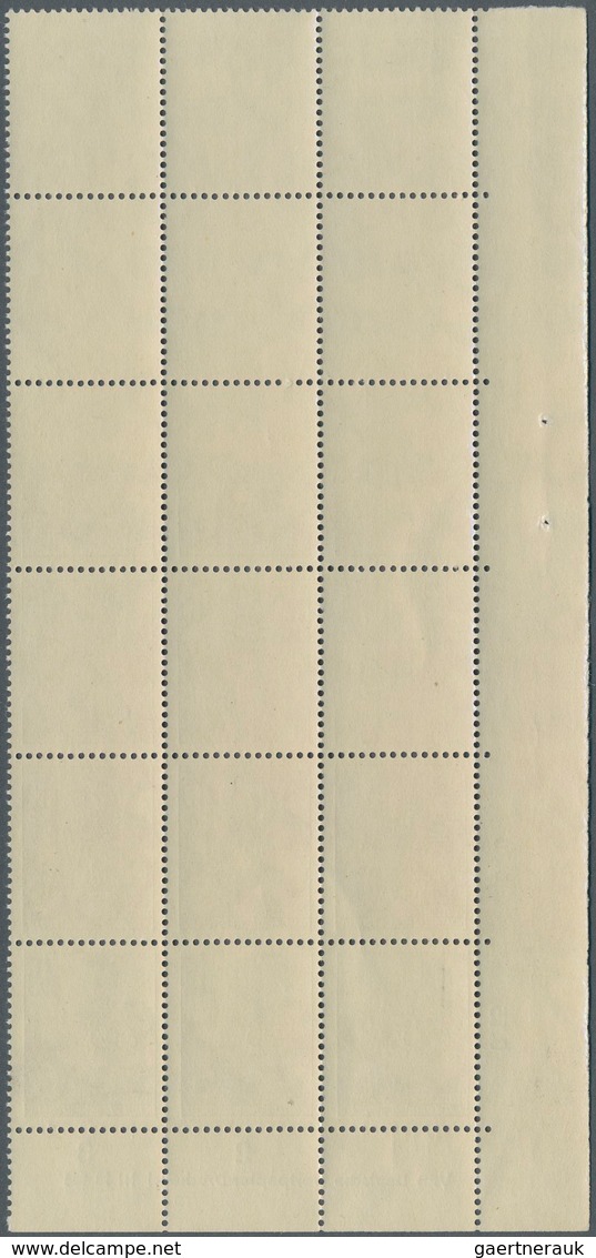 DDR: 1958, 15 Pf. Fünfjahrplan Bogenstück (18 Felder), Postfrisch,vom Linken Unteren Rand Mit Großfl - Autres & Non Classés