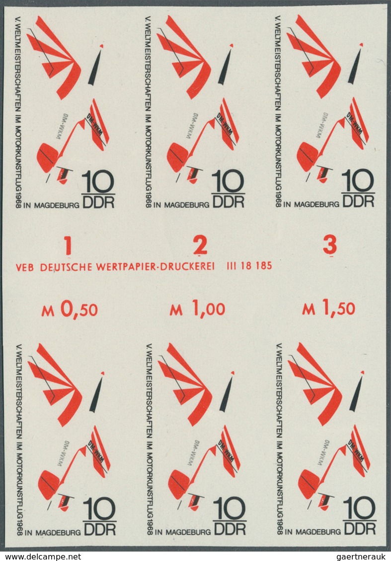 DDR: 1968, Weltmeisterschaften Im Motorkunstflug In Magdeburg 10 Pf. 'Sportflugzeug Type Trener' In - Autres & Non Classés