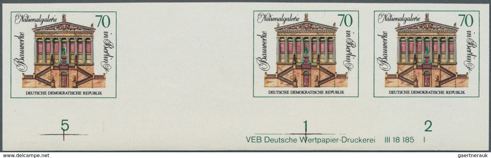 DDR: 1971, Bedeutende Bauwerke 70 Pf. 'Nationalgalerie In Berlin' In 5 Verschiedenen Ungezähnten Waa - Other & Unclassified