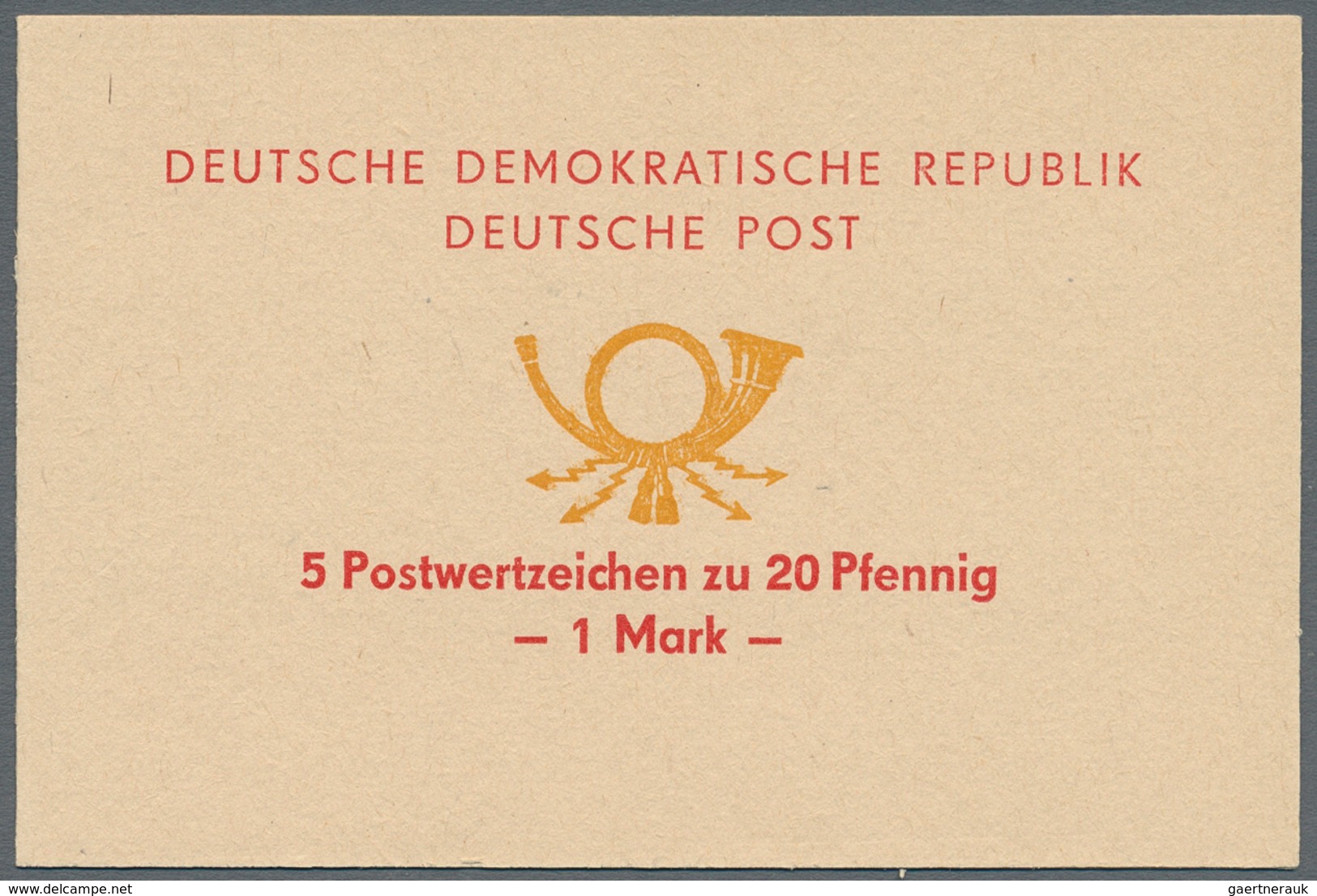 DDR - Markenheftchen: 1971, 1 M. Sondermarkenheftchen Mit 10x 10 Pfg. Bzw. 5x 20 Pfg., Beide Heftche - Carnets