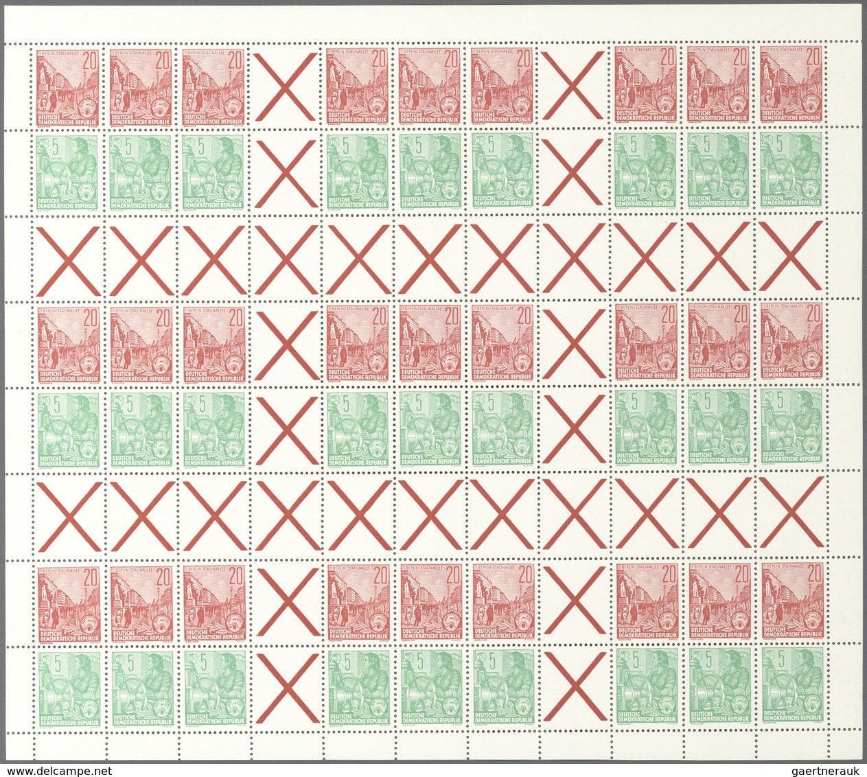 DDR - Markenheftchenbogen: 1957, Fünfjahresplan Markenheftchenbögen, Postfrisch, Mi. 1850,- - Markenheftchen