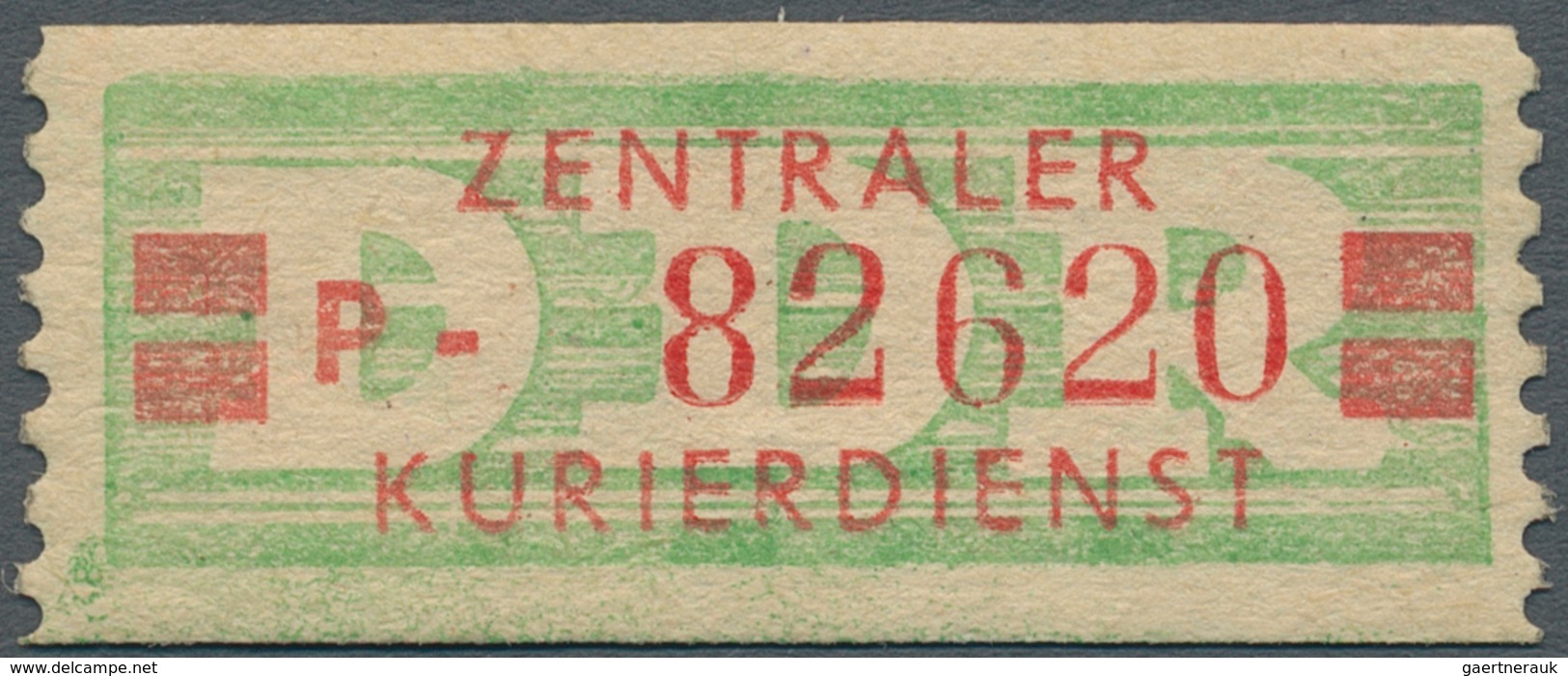 DDR - Dienstmarken B (Verwaltungspost A / Zentraler Kurierdienst): 1959, Wertstreifen Für Den ZKD, 2 - Sonstige & Ohne Zuordnung