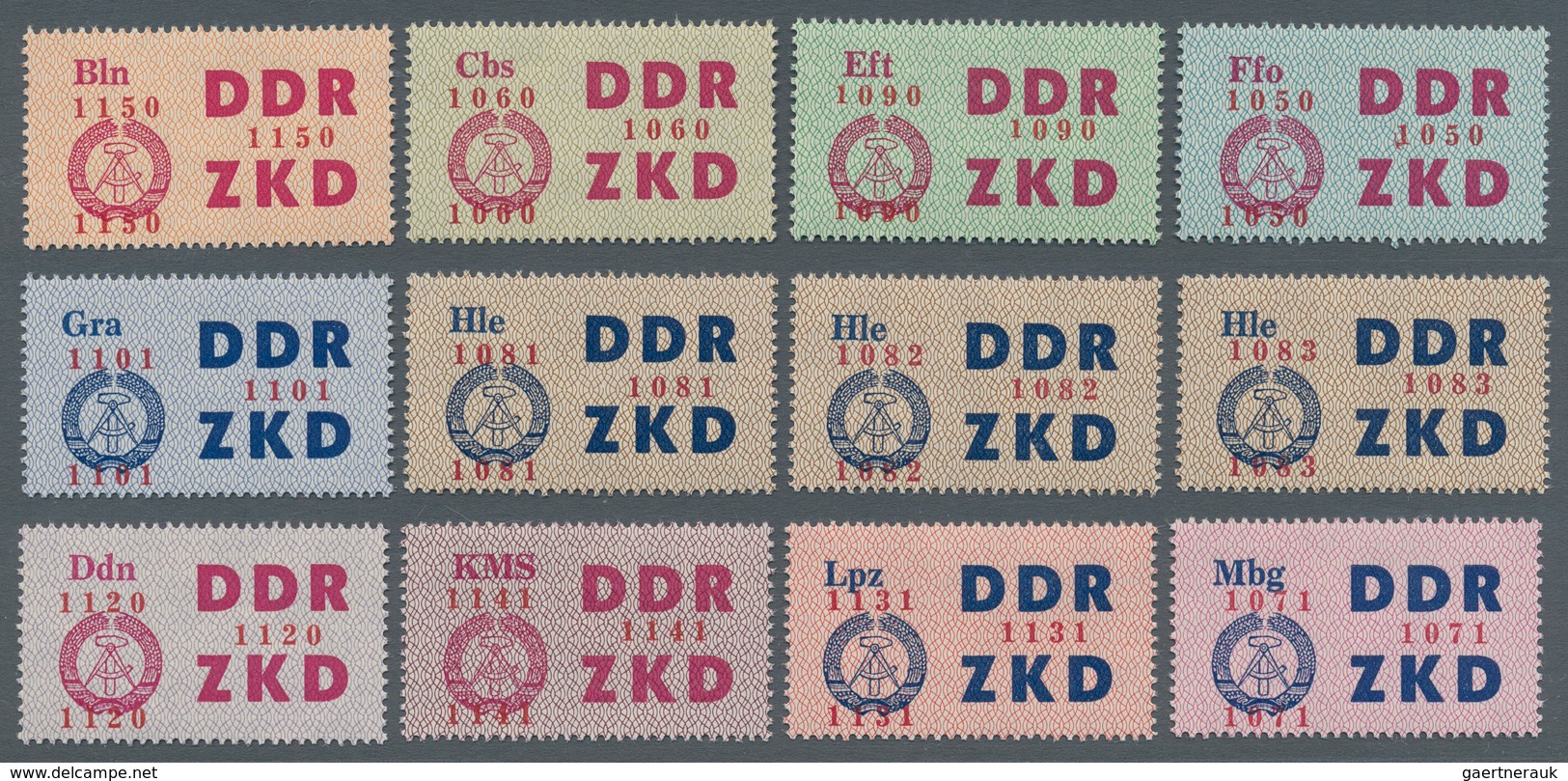 DDR - Dienstmarken C (Laufkontrollzettel ZKD): 1964, Laufkontrollzettel Der VVB Mit Vierstelligen Ko - Autres & Non Classés