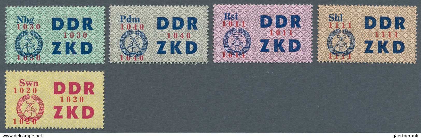 DDR - Dienstmarken C (Laufkontrollzettel ZKD): 1964, Laufkontrollzettel Der VVB Mit Vierstelligen Ko - Autres & Non Classés