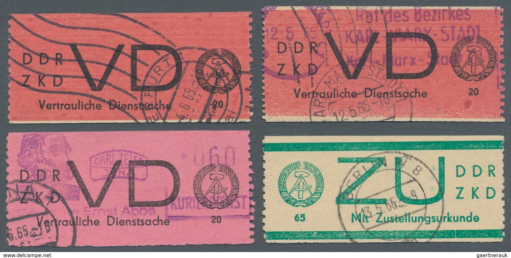 DDR - Dienstmarken D (Vertrauliche Dienstsachen): 1965, Aufkleber Für Vertrauliche Dienstsachen 20 P - Other & Unclassified