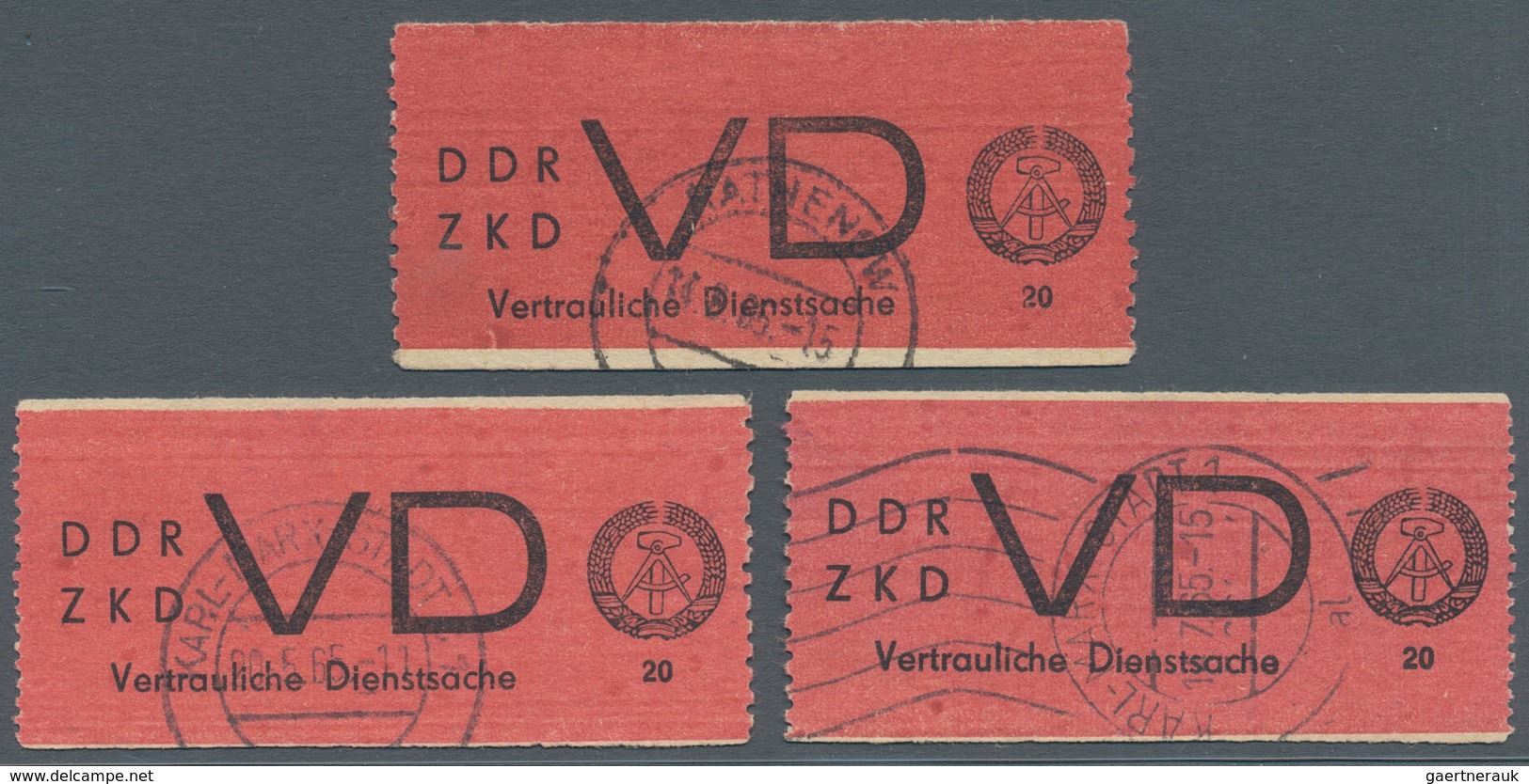 DDR - Dienstmarken D (Vertrauliche Dienstsachen): 1965, Aufkleber Für Vertrauliche Dienstsachen 20 P - Other & Unclassified