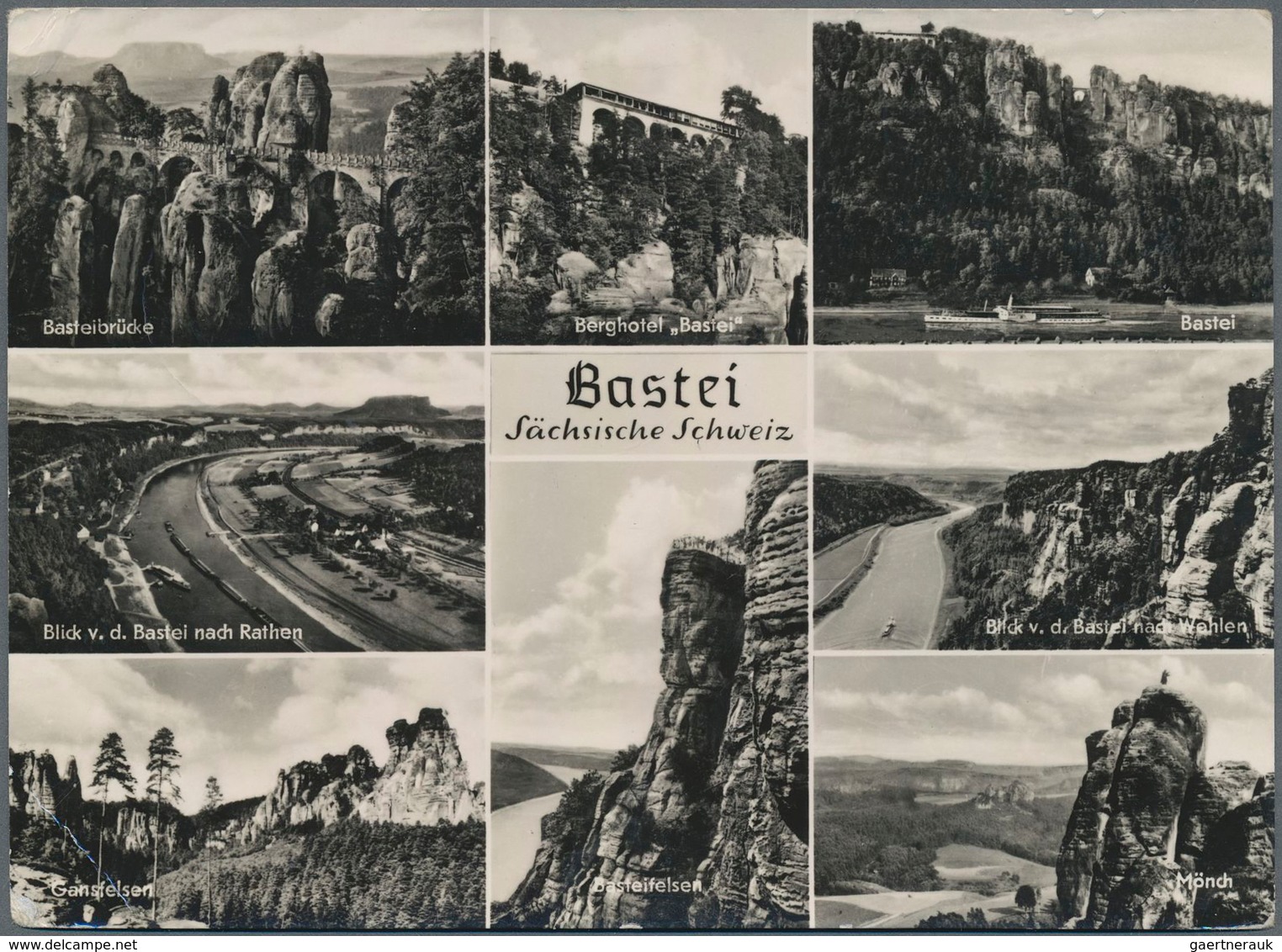 DDR - Ganzsachen: 1959. Privat-Postkarte 10 Pf Fünf-Jahr-Plan, Rs. Mit 8 Foto-Detailbildern "Bastei, - Autres & Non Classés