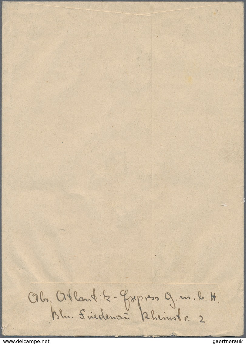 Berlin - Vorläufer: 1948: Umschlag Ca. 21 X 15 Cm. Als Ortsbrief Einschreiben Mit Beiden Blöcken Flü - Briefe U. Dokumente