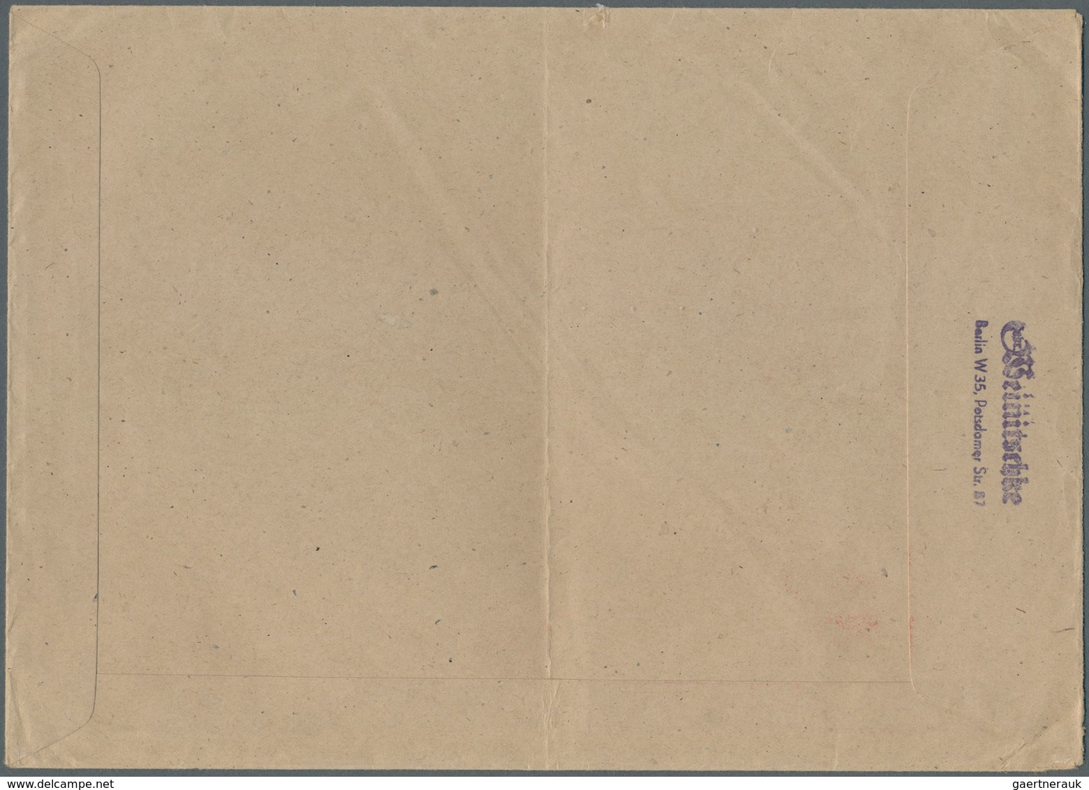 Berlin - Vorläufer: 1948: Umschlag Ca.  23 X 16,5 Cm Als Fern-Doppelbrief 48 Pf. ABSENDER-FREISTEMPE - Briefe U. Dokumente