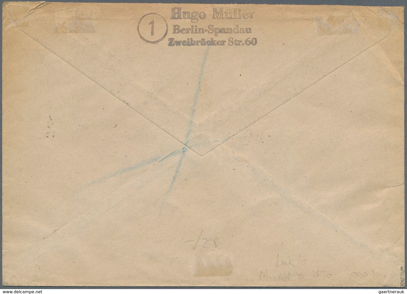 Berlin: 16 U. 24 Pf. Schwarzaufdruck Mit 2-8 U. 50 Pf. Rotaufdruck Sowie 4 Mal 1 Pf. Bauten Zusammen - Lettres & Documents