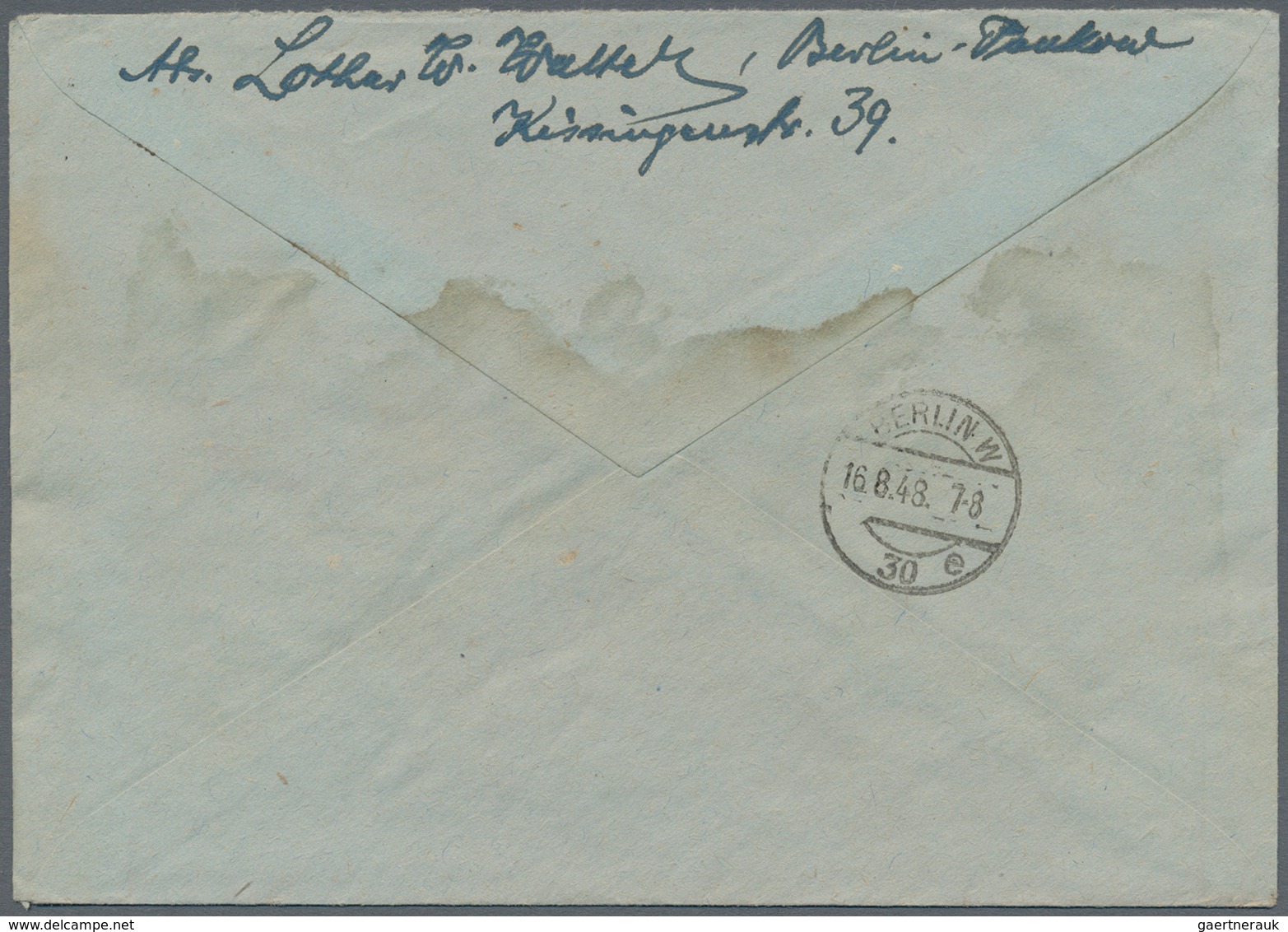 Berlin: 1948, Drei Bedarfsbriefe Mit Teils Mischfrankaturen U.a. Schwarzaufdruck 16 Pf. + 60 Pf. Sow - Lettres & Documents
