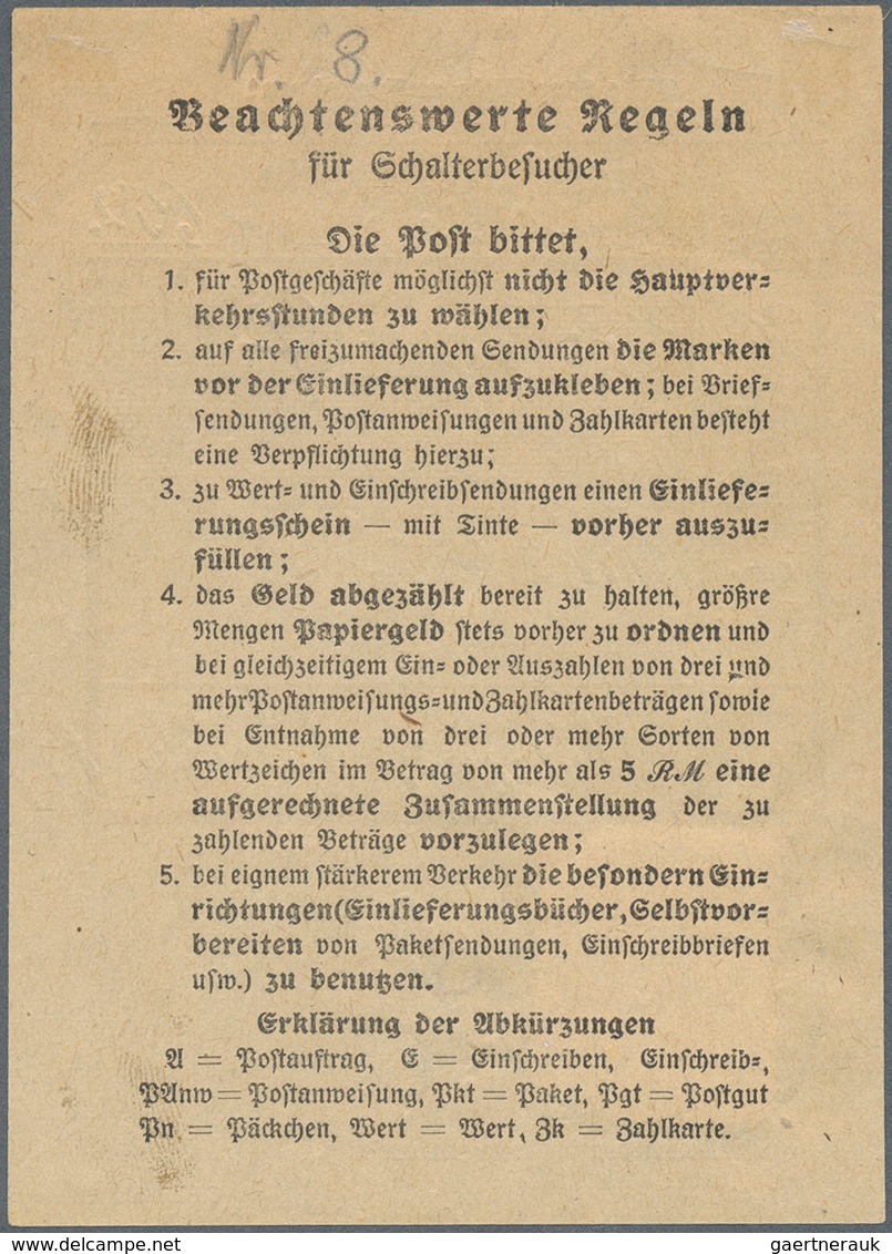 Berlin: 20 Pf. Schwarzaufdruck Auf Einlieferungsschein Für 1 Paket Von Berlin-Halensee  Vom 15.3.49 - Briefe U. Dokumente