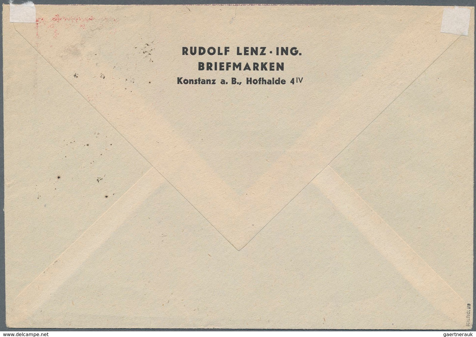 Berlin: 10 U. 15 Pf. Rotaufdruck Zusammen Auf Lp-Bf. Ab Konstanz V. 27.1.50 Nach M.-Gladbach Sehr Se - Covers & Documents