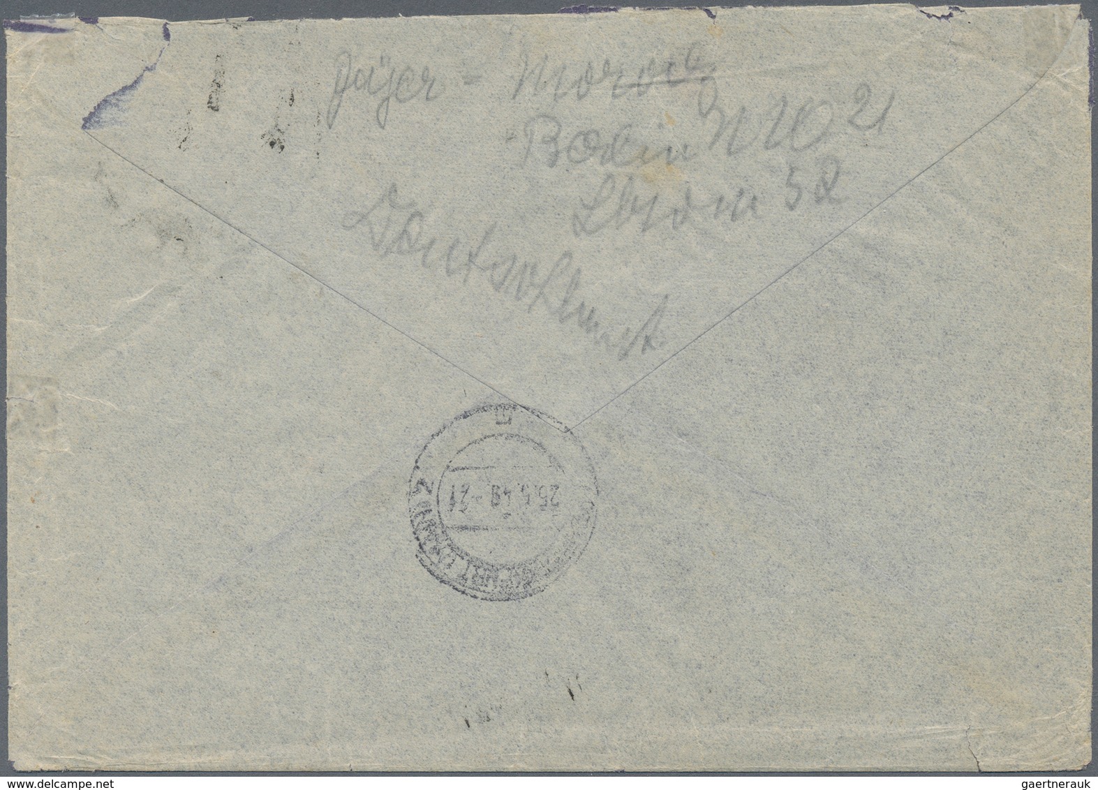Berlin: 1949: IAS-Luftpostbrief Bis 20g Übersee DM 2,50 Mit 20 + 30 Pf. Rotaufdruck, Dazu 2.- DM Ste - Covers & Documents