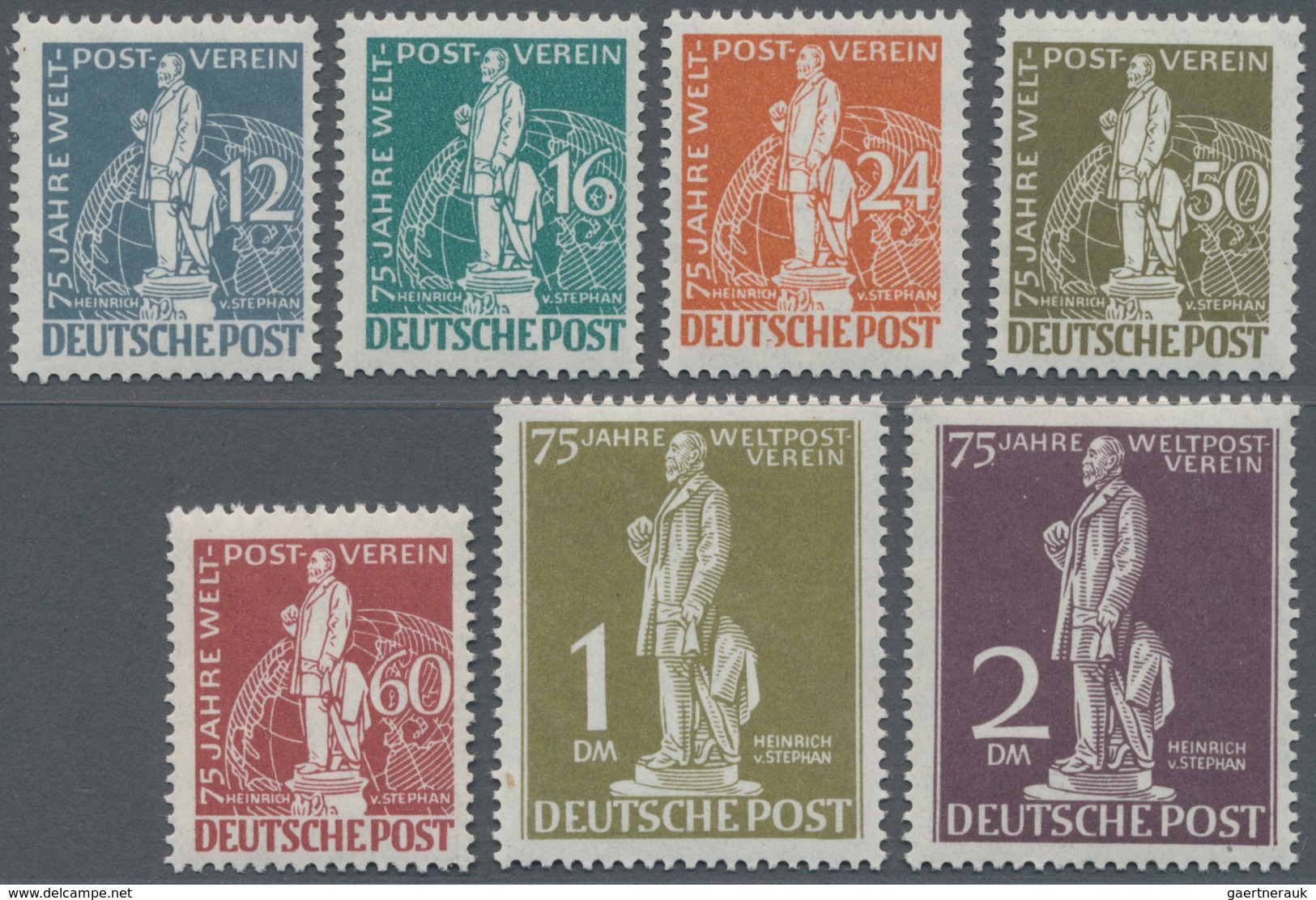 Berlin: 1949, Stephan Satz, Komplett Postfrisch, Tief Gepr. Schlegel BPP - Briefe U. Dokumente
