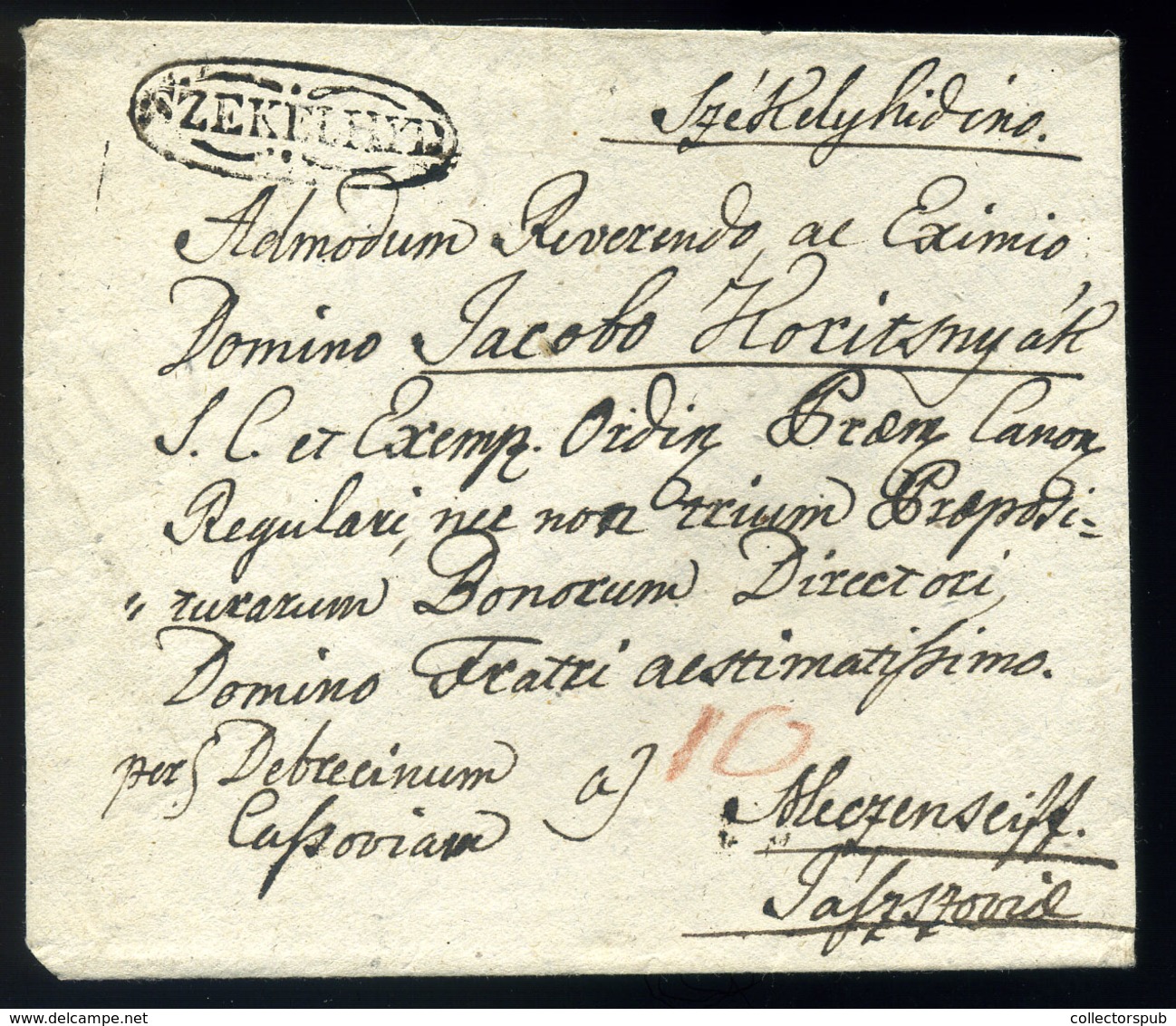 SZÉKELYHÍD 1835. Cca. Szép Portós Levél Meczenzef-re Küldve (350p)  /  Ca 1835 Nice Unpaid Letter To Meczenzef  (350p) - ...-1867 Préphilatélie