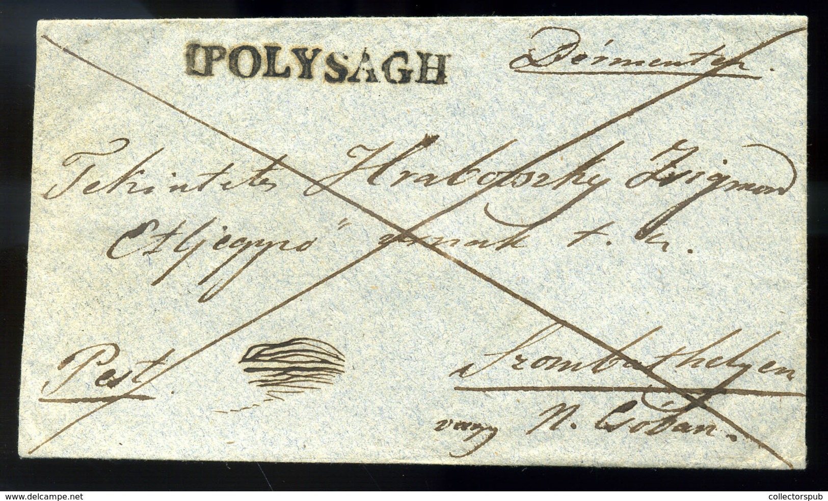 IPOLYSÁG 1840. Cca. Szép Levél Szombathelyre Küldve, érk. Bélyegzéssel  /  Nice Letter To Szombathely Arrival Pmk - Other & Unclassified