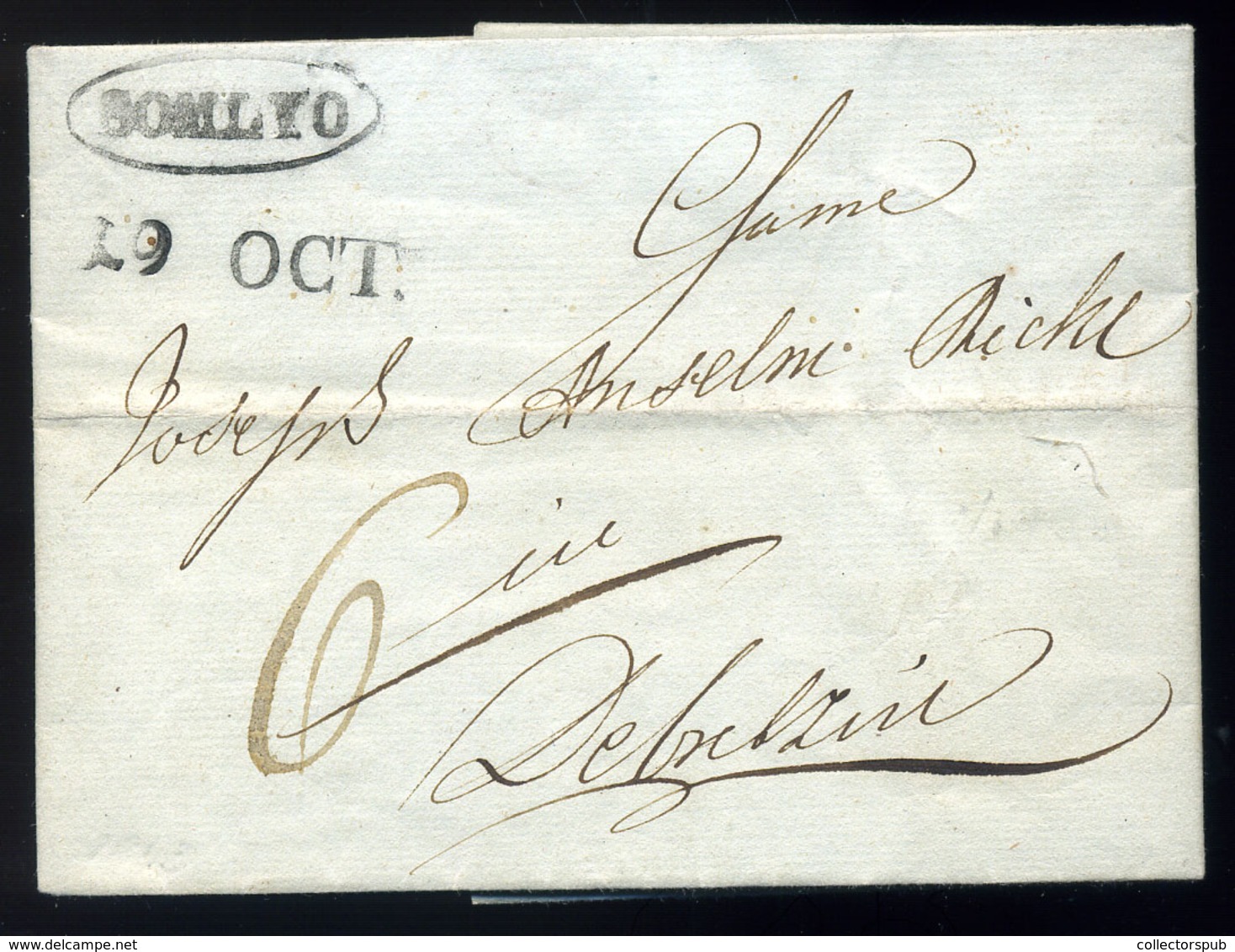 SZILÁGYSOMLYÓ 1843. Portós Levél, Tartalommal Dátumos "SOMLYO" Bélyegzéssel Debrecenbe Küldve  /  1843 Unpaid Letter Con - ...-1867 Voorfilatelie