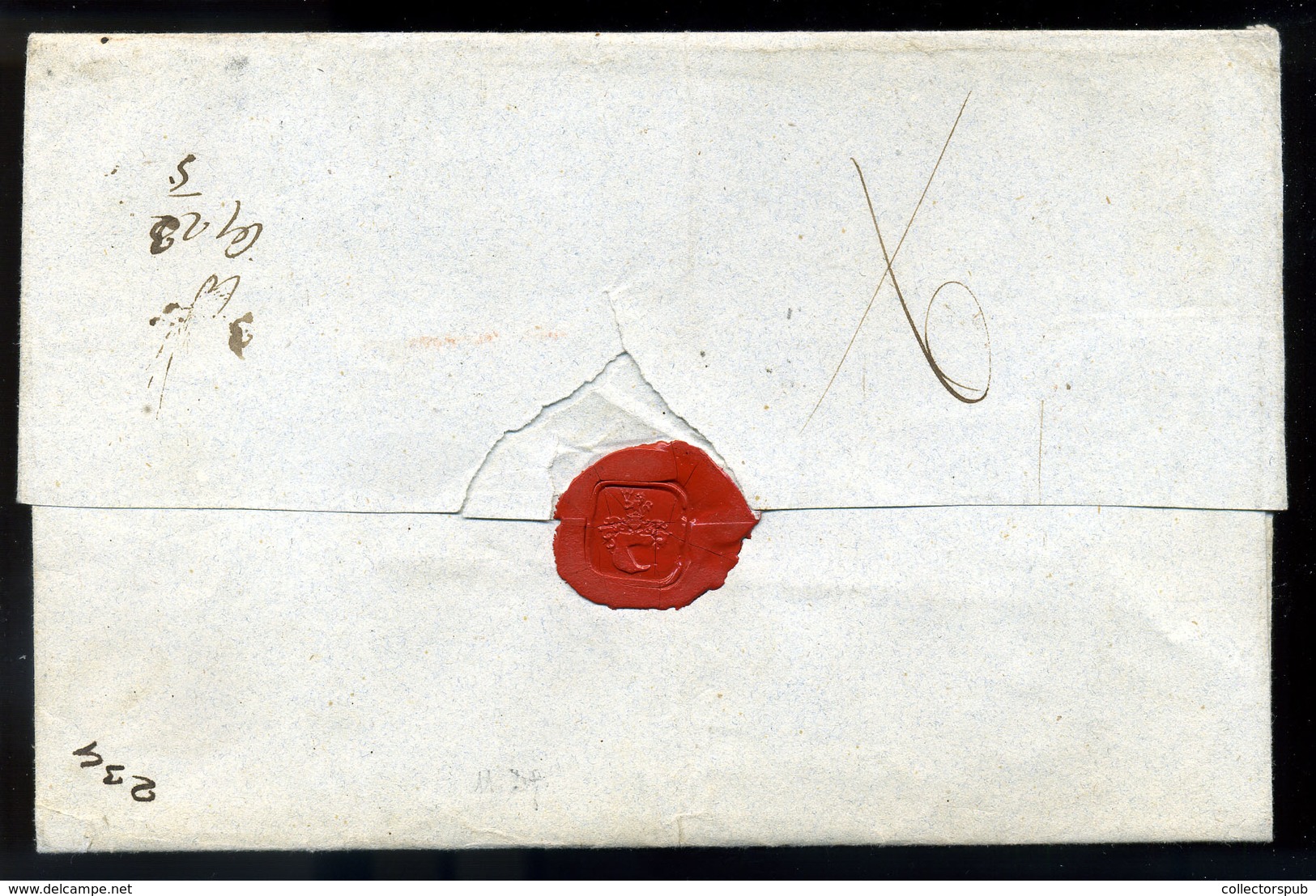 KŐSZEG 1833-50. Szép Franco Levél Piros "Recomando Güns" +"Franco" Tengelicre Küldve (500p) / 1833-50 Nice Franco Letter - ...-1867 Prephilately