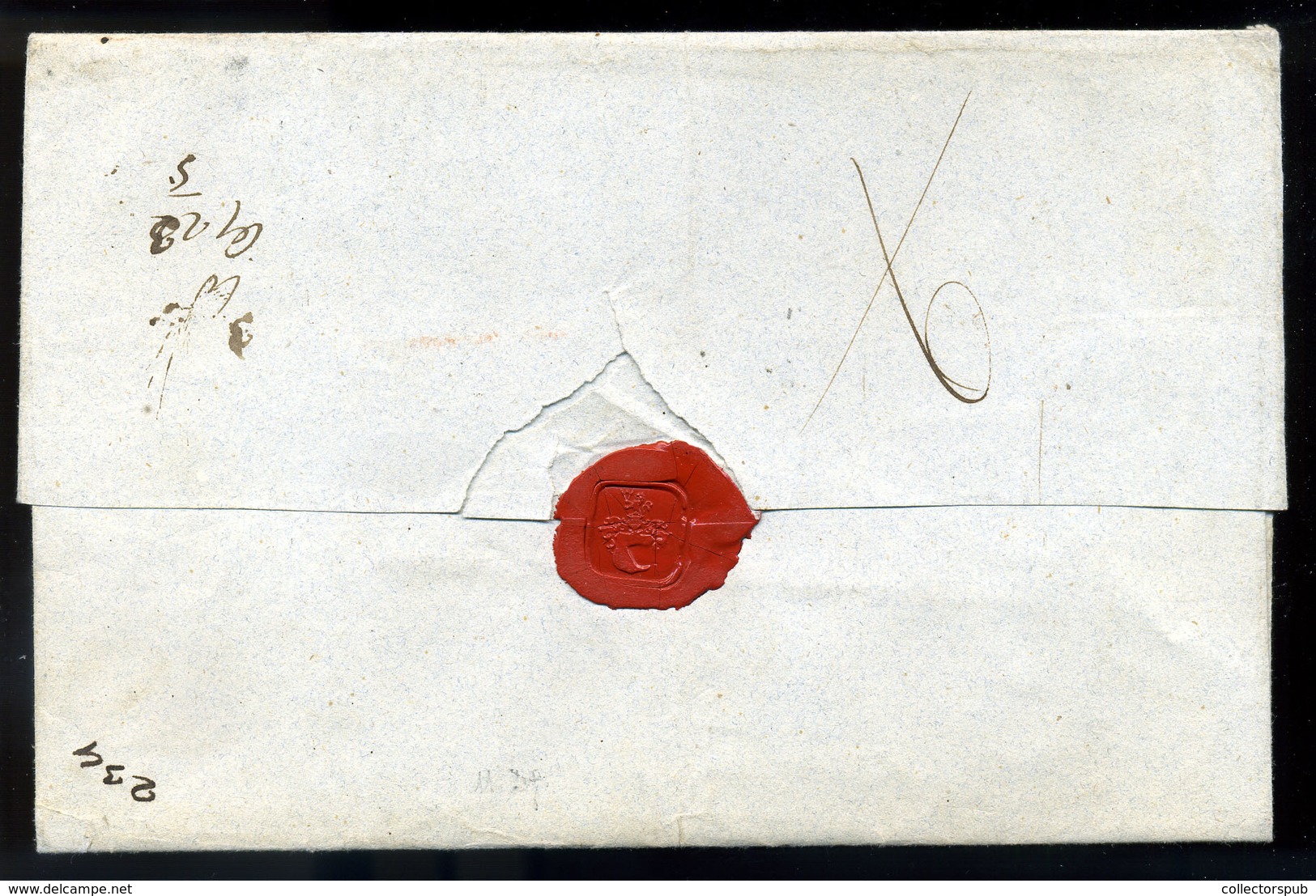 KŐSZEG 1833-50. Szép Franco Levél Piros "Recomando Güns" +"Franco" Tengelicre Küldve (500p) / 1833-50 Nice Franco Letter - ...-1867 Préphilatélie