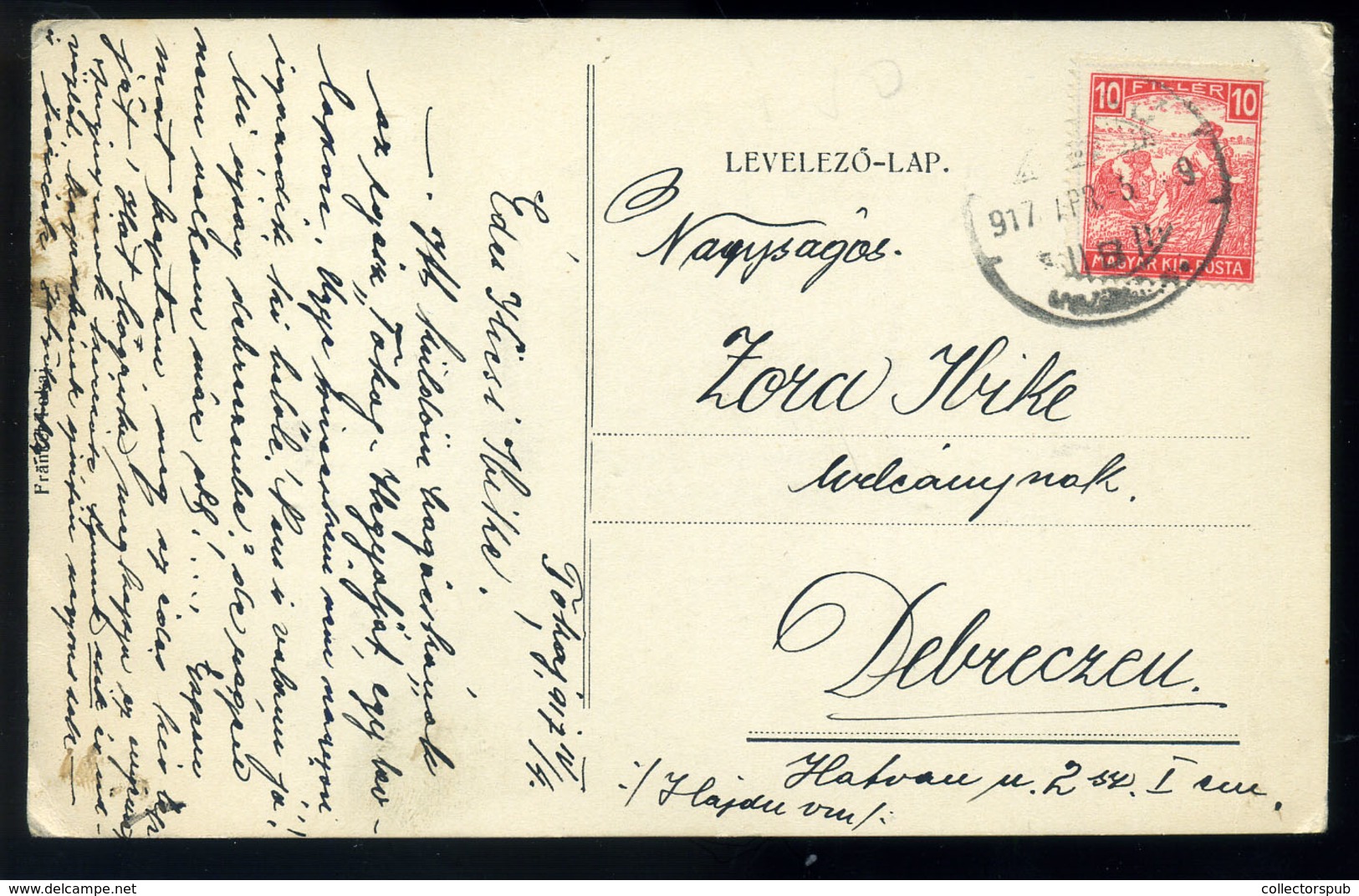 TOKAJ HEGYALJA Ritka Térképes Képeslap, 1917.  /  TOKAJ Foothills Rare Pam Pic. P.card 1917 - Hongrie
