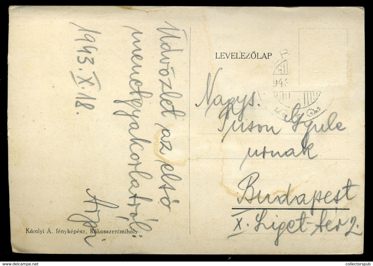 KEREPES 1940. Régi Képeslap, Szamek Dávidné üzlete / KEREPES 1940 Vintage P.card Mrs. Dávid Szamek's Store - Ungarn