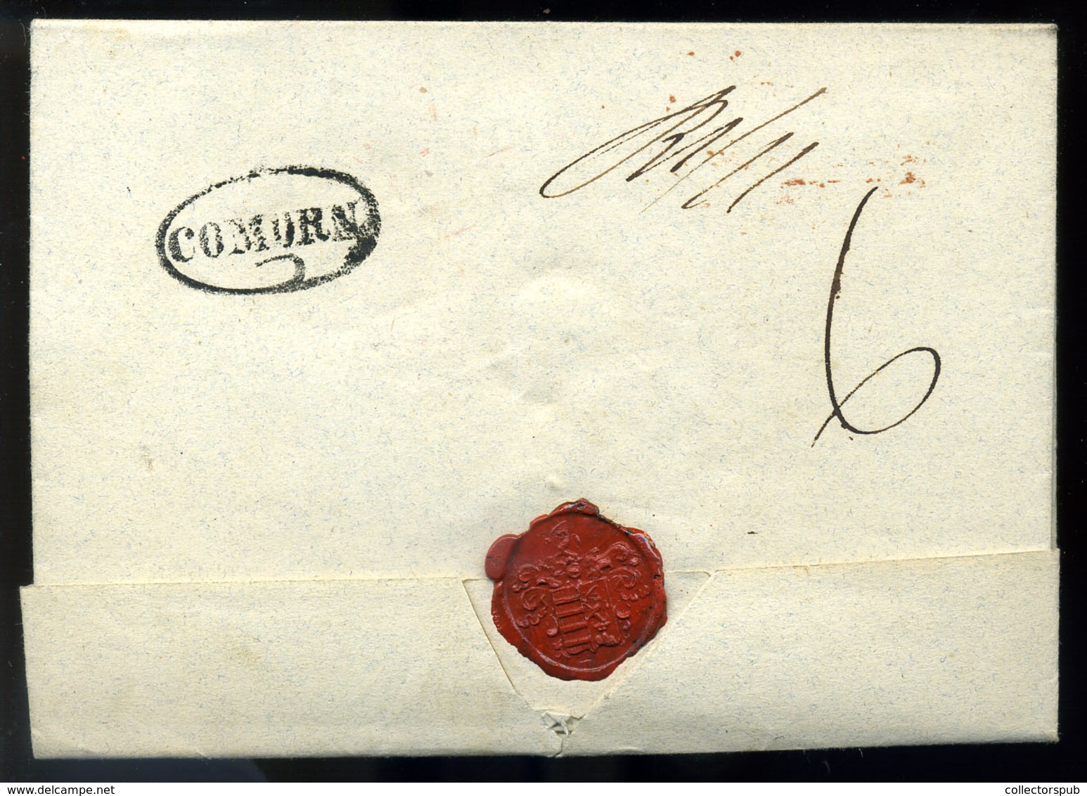 VÁC 1846. Portós Levél, Magyar Tartalommal Piros "Waitzen" és Komáromi átmenő Bélyegzéssel Győrbe Küldve /  1846 Postage - ...-1867 Préphilatélie