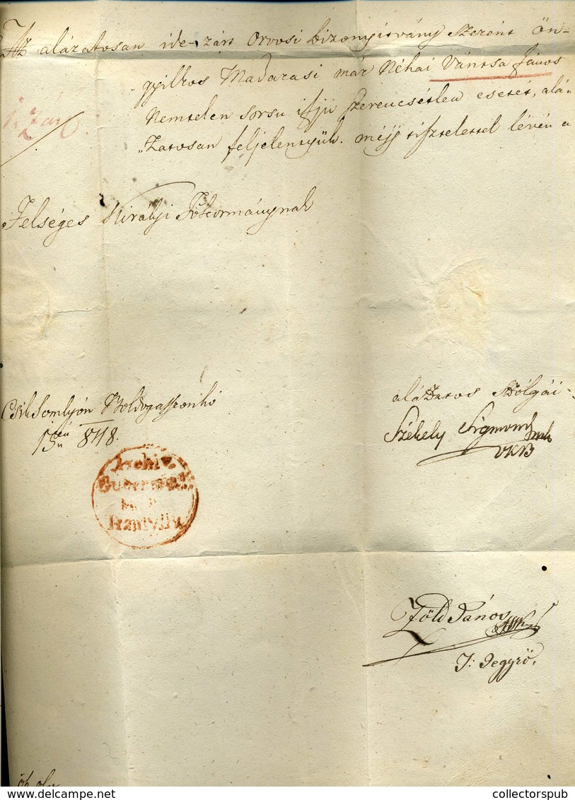 CSÍKMARTONFALVA 1848.03.15!! Hivatalos Levél, érdekes Tartalommal (öngyilkosság Bejelentése) , Ritka Negatív Bélyegzésse - ...-1867 Prephilately