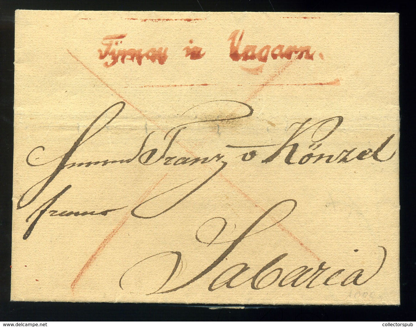 NAGYSZOMBAT 1818.  Portós Levél ,tartalommal, Ritka , Piros 'Tyrnau In Ungarn' Bélyegzéssel Szombathelyre Küldve (G:500p - Other & Unclassified