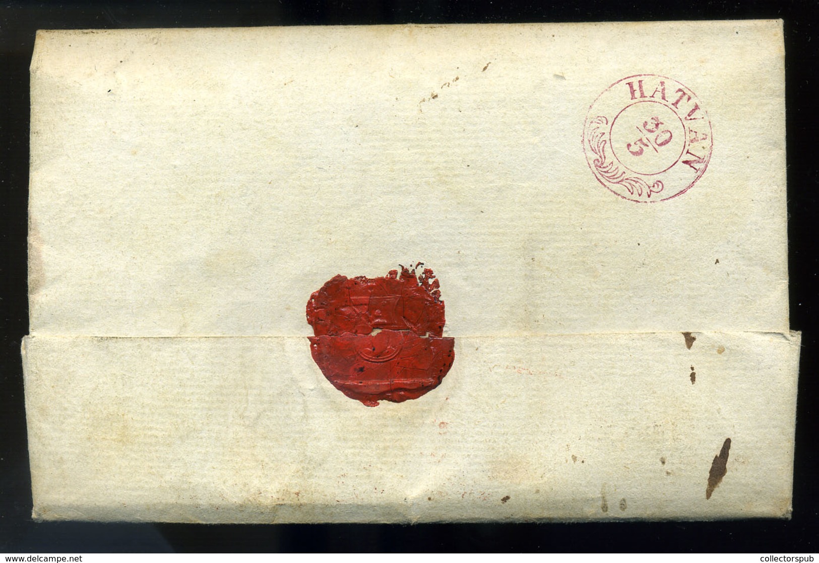 MISKOLC 1847. Portós Levél Tartalommal Desewffy Titusznak Kökényesre Küldve, Piros "HATVAN" átmenő Bélyegzéssel  /  1847 - ...-1867 Prephilately