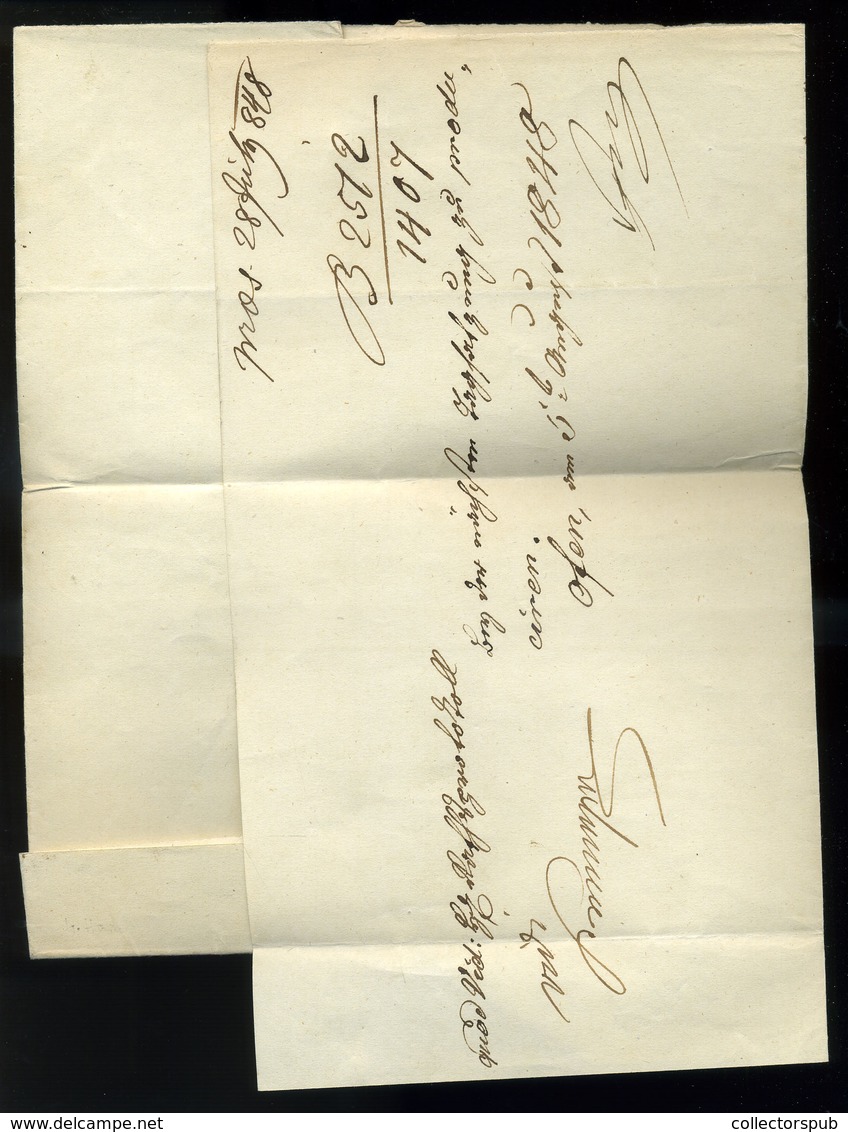 KISCZELL 1848.07. Hivatalos Ajánlott "retourrecepisse" Levél Budára Küldve  /  Official Reg. Letter To Buda - ...-1867 Prephilately