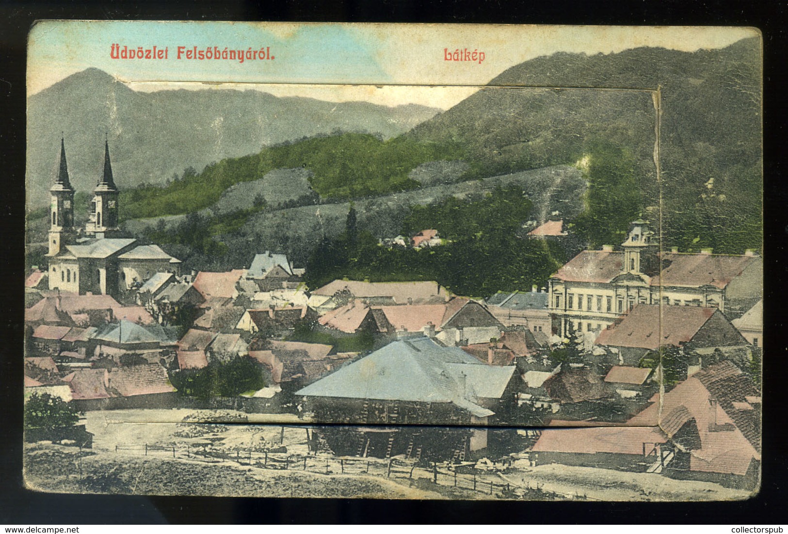 FELSŐBÁNYA 1910. Leporellós Képeslap , állomás, Bánya  /  1910 Leporello Vintage Pic. P.card, Station, Mine - Hungary